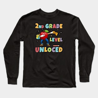 2nd Grader Dabbing Apple 1st Day Of School Back to School Long Sleeve T-Shirt